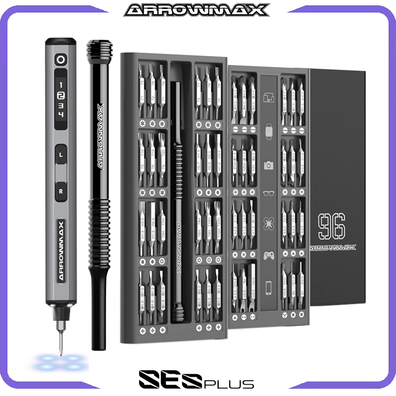 Electric Screwdriver Rechargeable Usb - ARROWMAX Precision Electric Screwdriver Set with