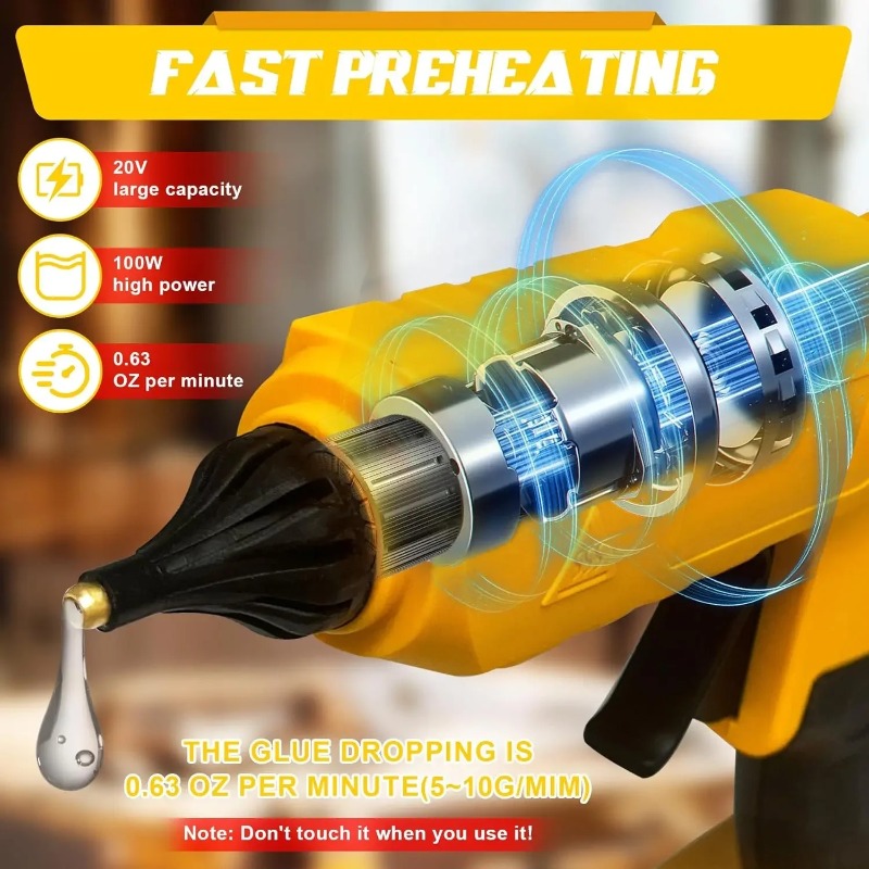 Original Cordless Electric Han - Hot Melt Glue Gun Cordless 评论和价格