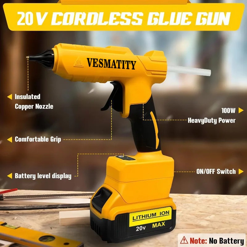 Original Cordless Electric Han - Hot Melt Glue Gun Cordless 评论和价格