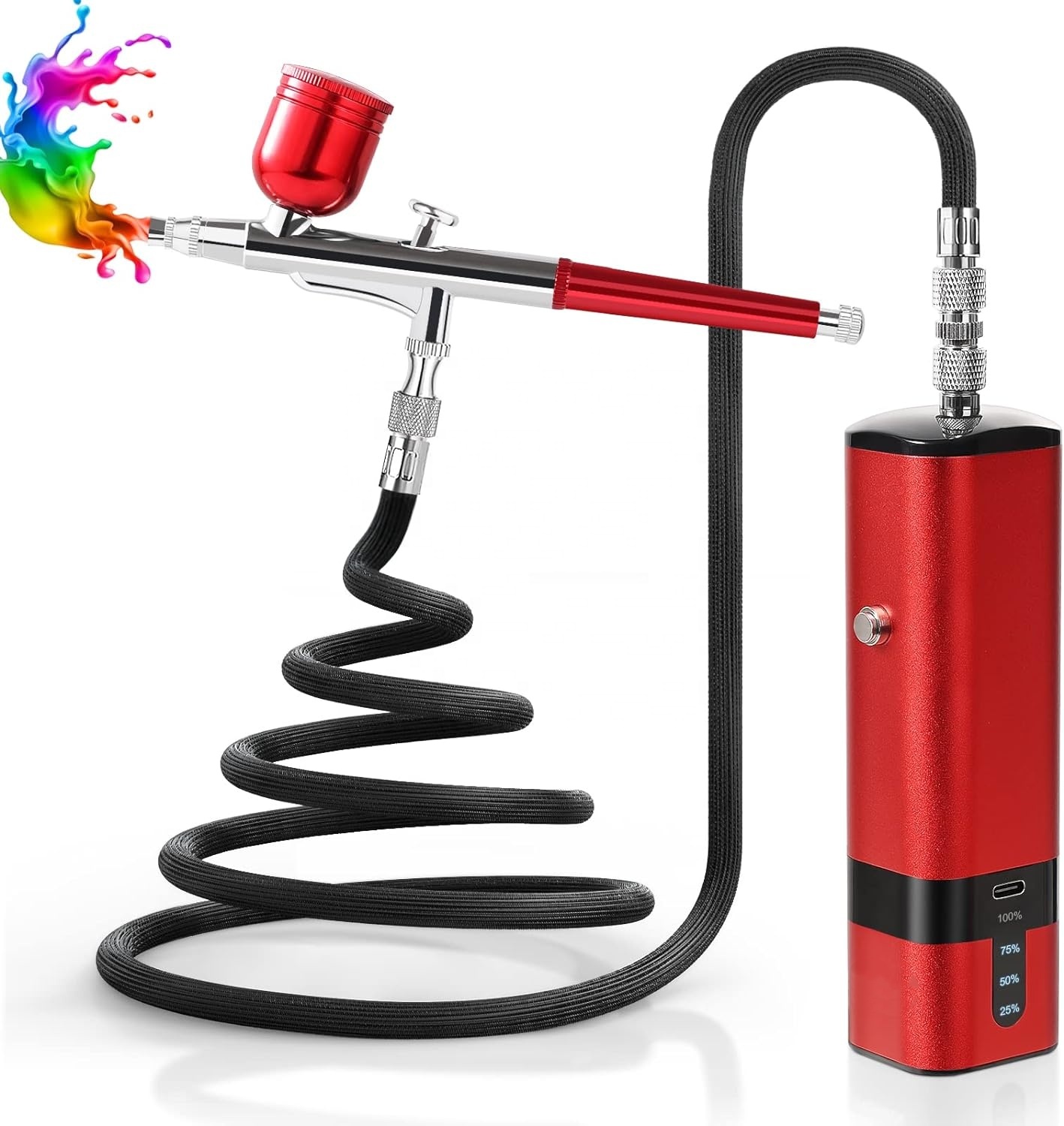 Airbrush Kit with Compressor,  - Airbrush Kit With Mini Compressor 评论和价格
