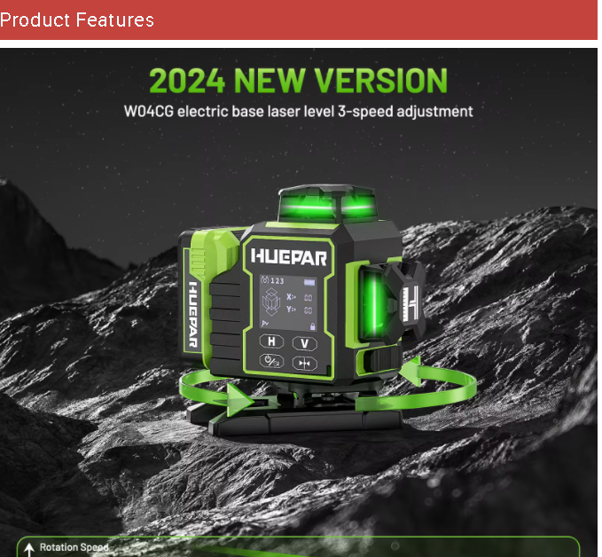 2026 Huepar W04CG Green Lasers - Laser Level 16 Lines 4D Green 评论和价格