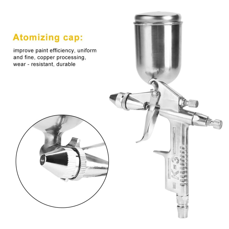 125ml Mini Spray Gun 0.5mm Noz - Airbrush Kit With Mini Compressor 评论和价格
