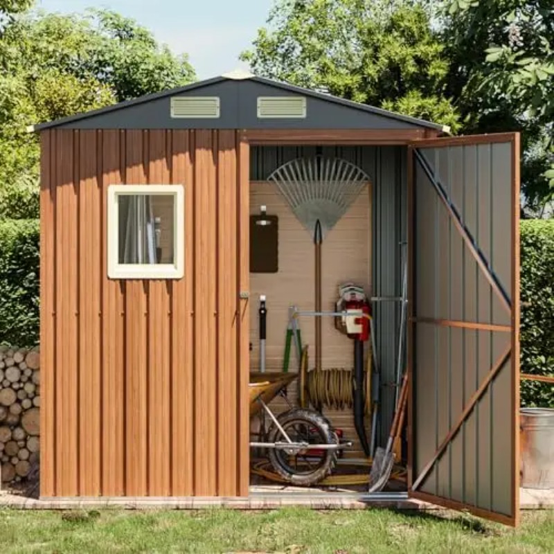 Outdoor Storage Shed 6x4 Ft, L - Garden Tools 评论和价格